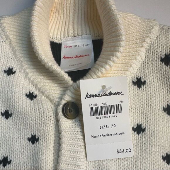 NWT Hanna Andersson - Cream Sweater - 100% Cotton - 6-12M - Picture 4 of 7